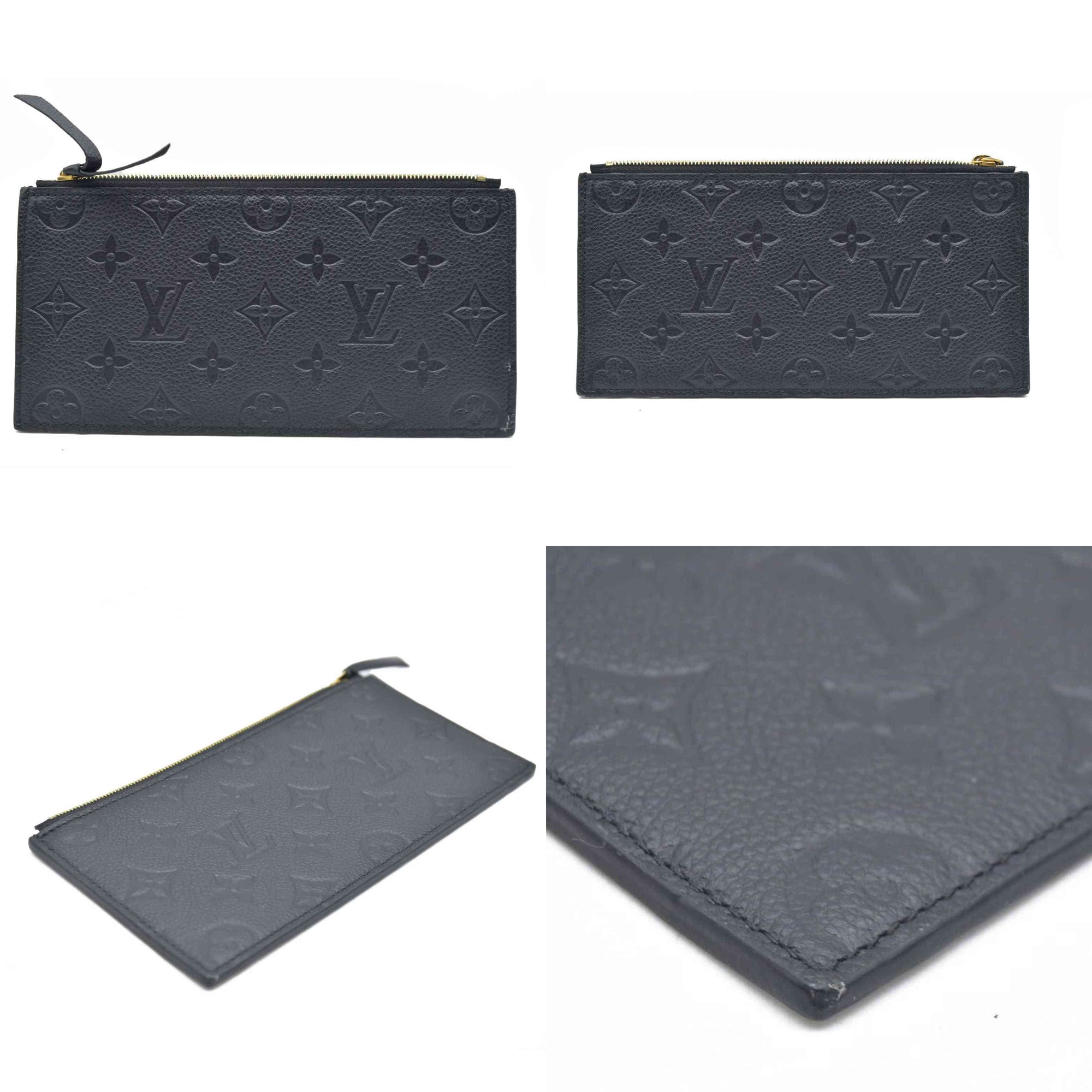 AUCTION LOUIS VUITTON  Epi Pochette Felicie Black  Noir $1720 Zipper Pouch