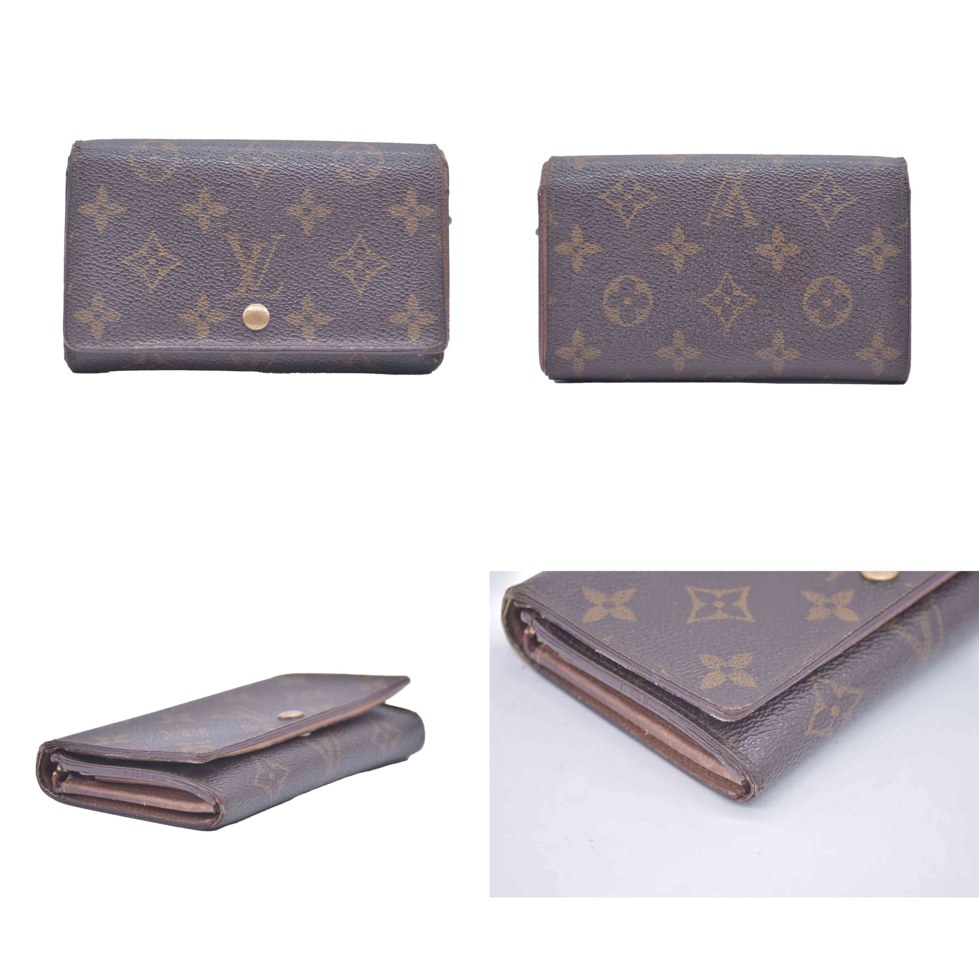 $560 1994 Louis Vuitton Monogram Porte Monnaie Billets Tresor Bifold Wallet MI0944 CONSIGNMENT