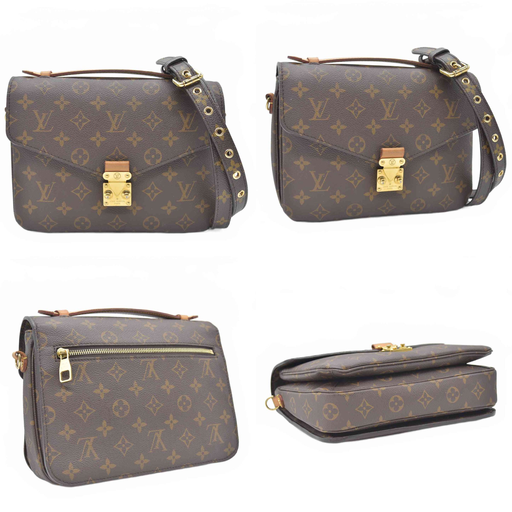 $2840 2020 Louis Vuitton Monogram Pochette Metis GI1290