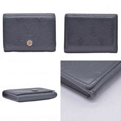 $480 2016 Louis Vuitton Empreinte Business Card Holder Black CA1196