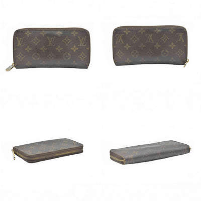 $915 2010 LOUIS VUITTON Monogram Zippy Wallet Brown CA2130