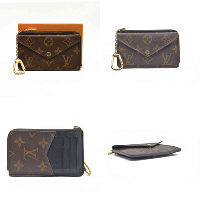 Louis Vuitton  Monogram Recto Verso Card Holder Black RFID Damaged