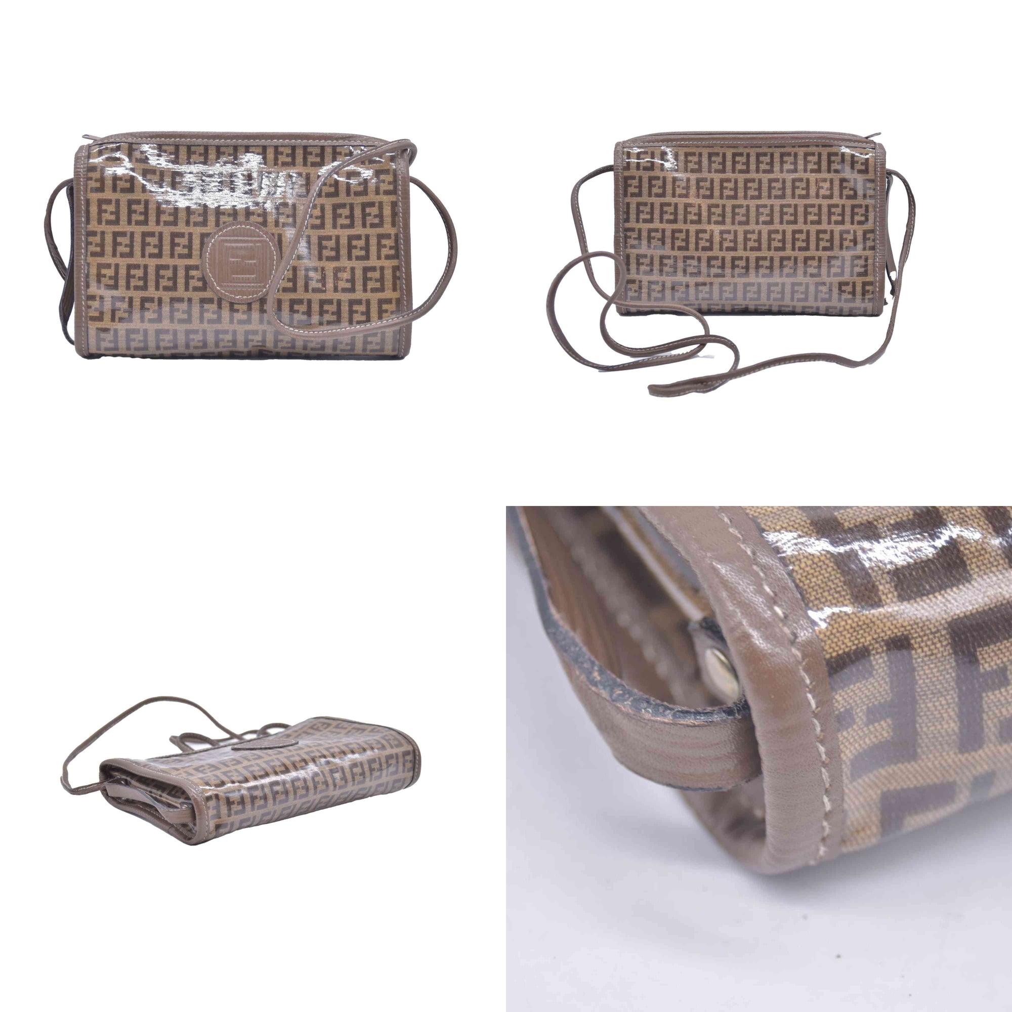 $850 Fendi Zucchino FF Evening Bag Vintage