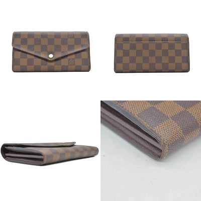 $775 Louis Vuitton Damier Ebene Sarah Wallet NM CONSIGNMENT