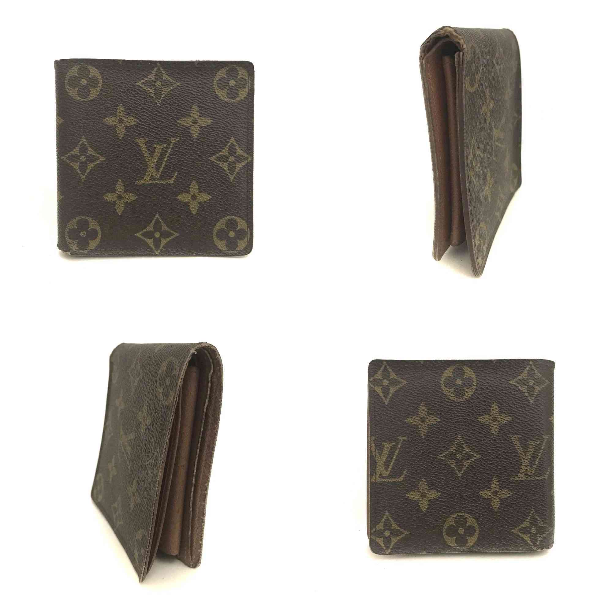 Louis Vuitton Monogram Portefeiulle Marco Bifold Wallet Brown CA0978