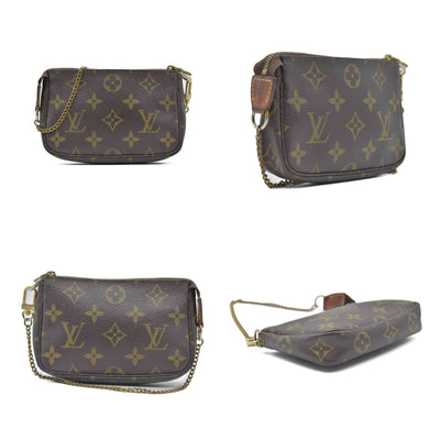 $890 2007 Louis Vuitton Monogram Mini Pochette Accessories Pouch DU4027