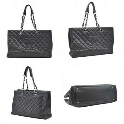 Chanel Caviar Quilted XL Grand Shopping Tote GST Black