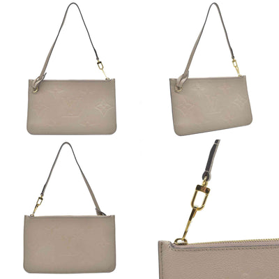 LOUIS VUITTON Empreinte Monogram Giant Neverfull MM Pochette Tourterelle RFID