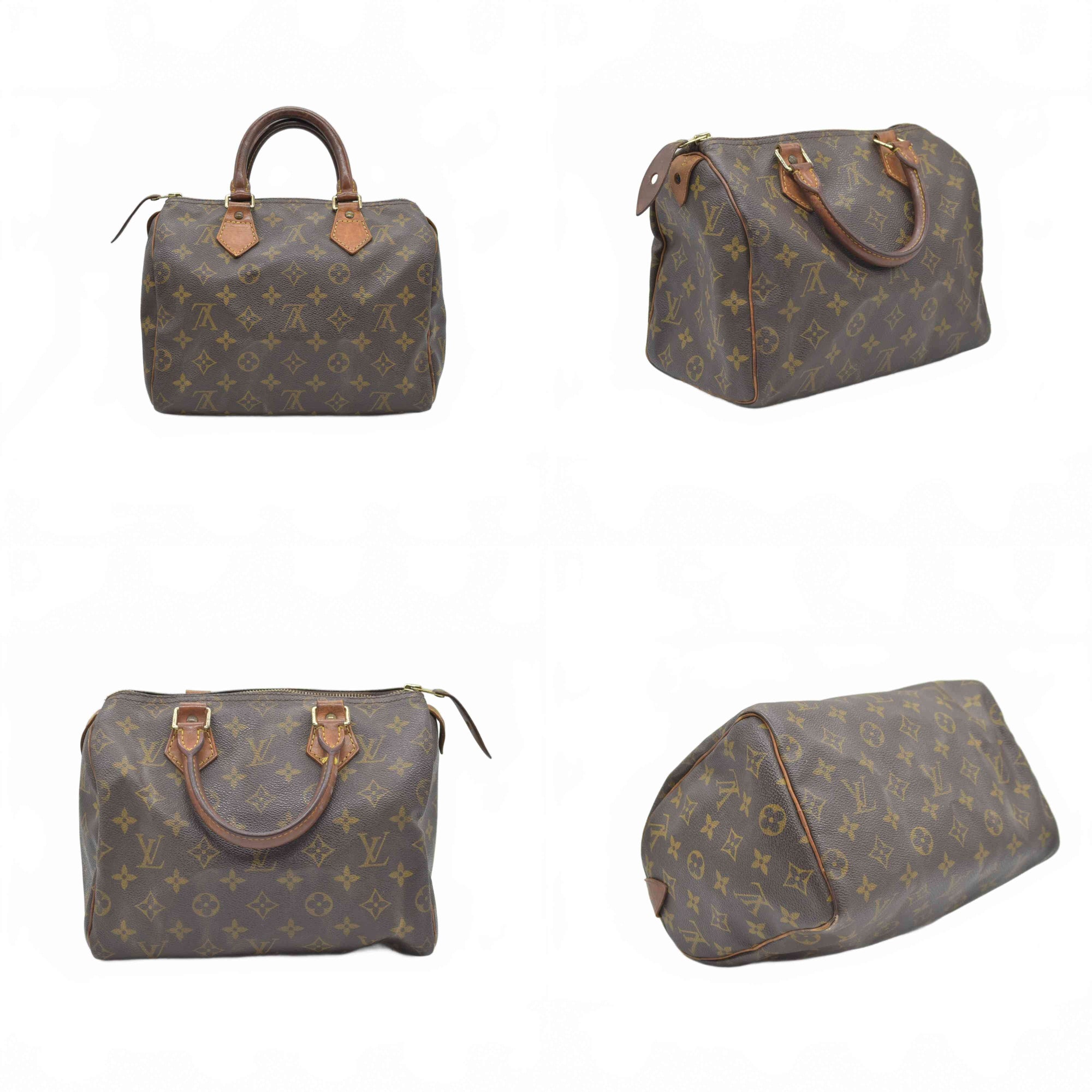 1998 $1490 Louis Vuitton Speedy 25 Handbag Monogram Brown SP1928