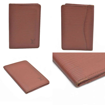 AUCTION $505 LOUIS VUITTON Epi Organizer de Poche Card Case