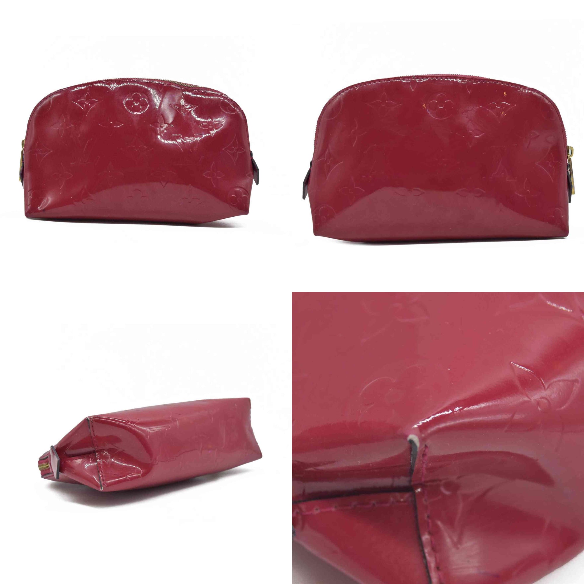 $530 Louis Vuitton Vernis Cosmetic Pouch Pomme D'Amour  CONSIGNMENT