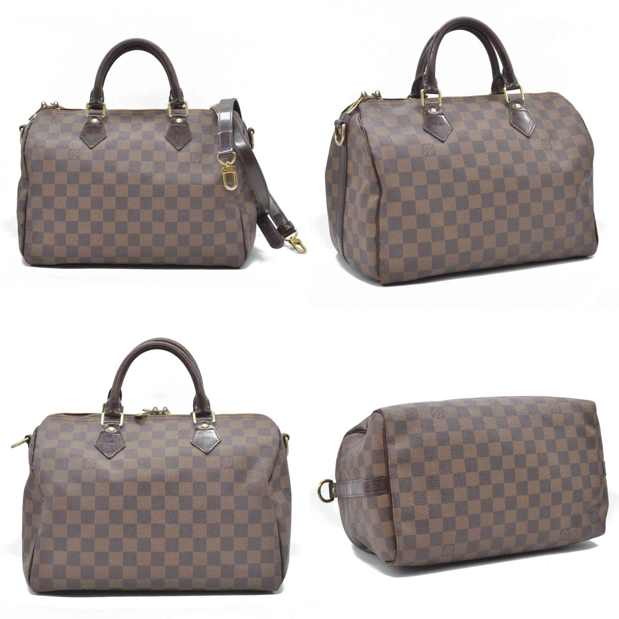 $2040 2012 Louis Vuitton Bandouliere Speedy 30 Damier Ebene SP2182