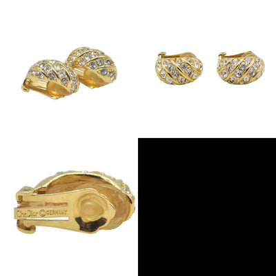 Christian Dior vintage 1980s gold-plated dome clip-on earrings Consignment