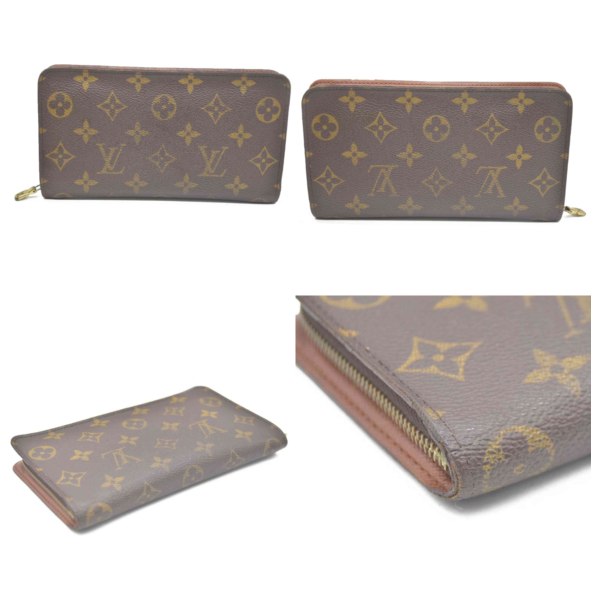 Louis Vuitton Monogram Porte Monnaie Zippy Long Wallet Brown CA0928