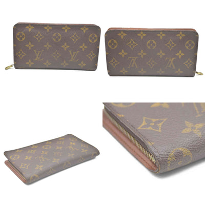 Louis Vuitton Monogram Porte Monnaie Zippy Long Wallet Brown CA0928