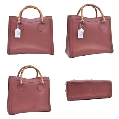 $2500 Gucci Wonka Grain Calfskin Medium Diana Tote Bag Cuir CONSIGNMENT