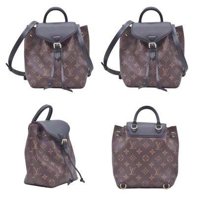 $3200 Louis Vuitton Monogram BB Montsouris NM Backpack Black