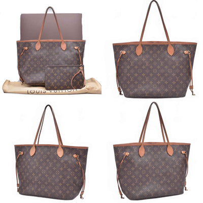 $2310 2014 Louis Vuitton Monogram Neverfull MM with Pouch 10021109 SR2134
