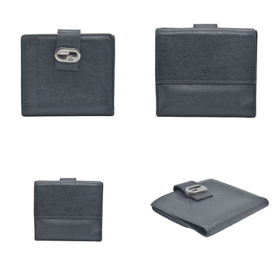 $490 GUCCI Logo Canvas Leather Bifold Wallet Black CONSIGNMENT
