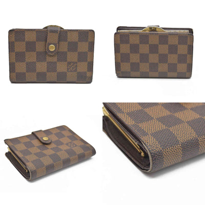 $750 Louis Vuitton  Damier Ebene French Purse Wallet