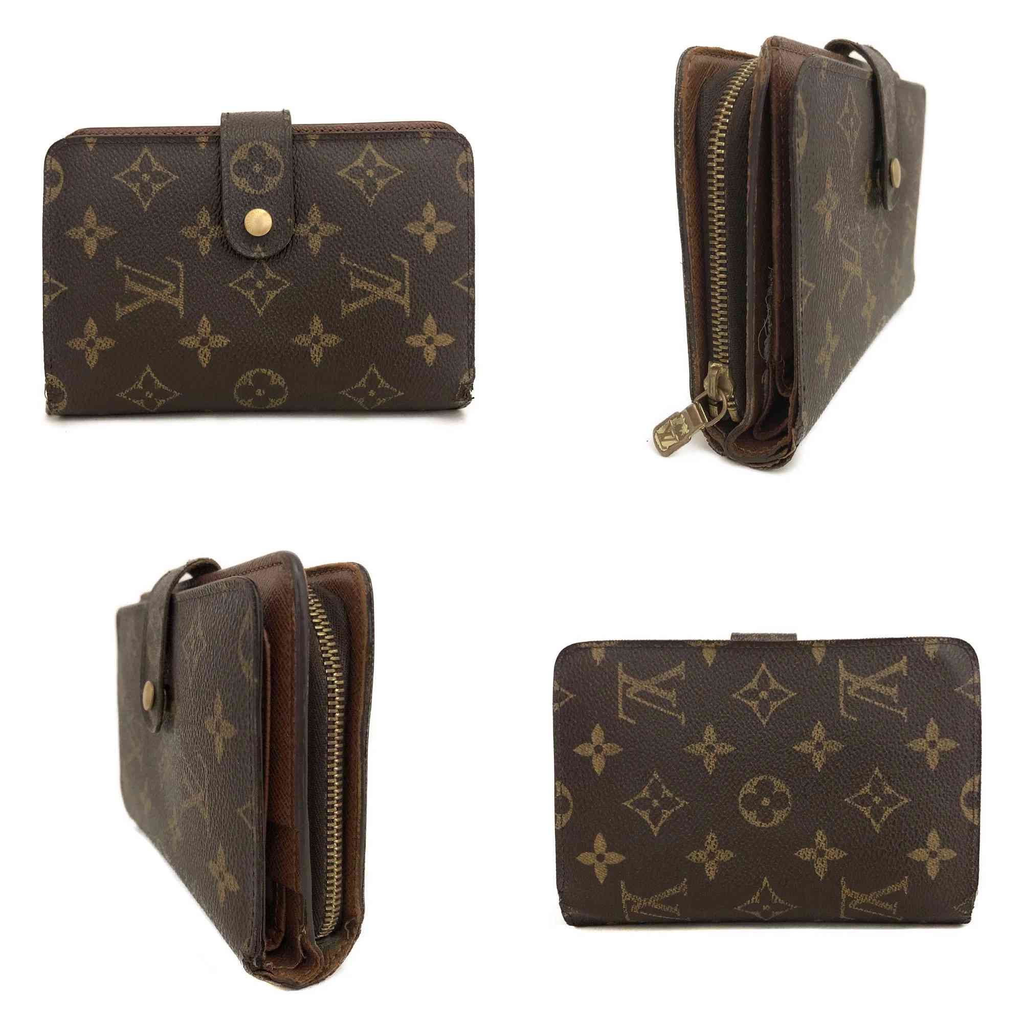 Louis Vuitton Monogram Porte Papier Zippe Bifold Wallet Brown SP0083