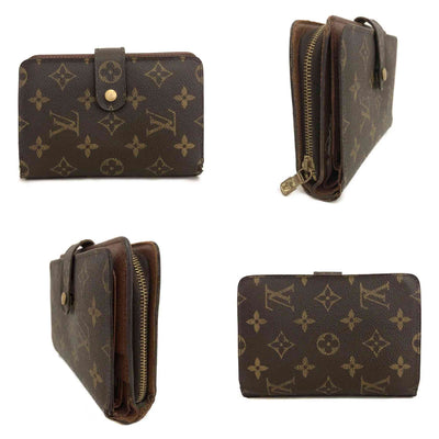 Louis Vuitton Monogram Porte Papier Zippe Bifold Wallet Brown SP0083