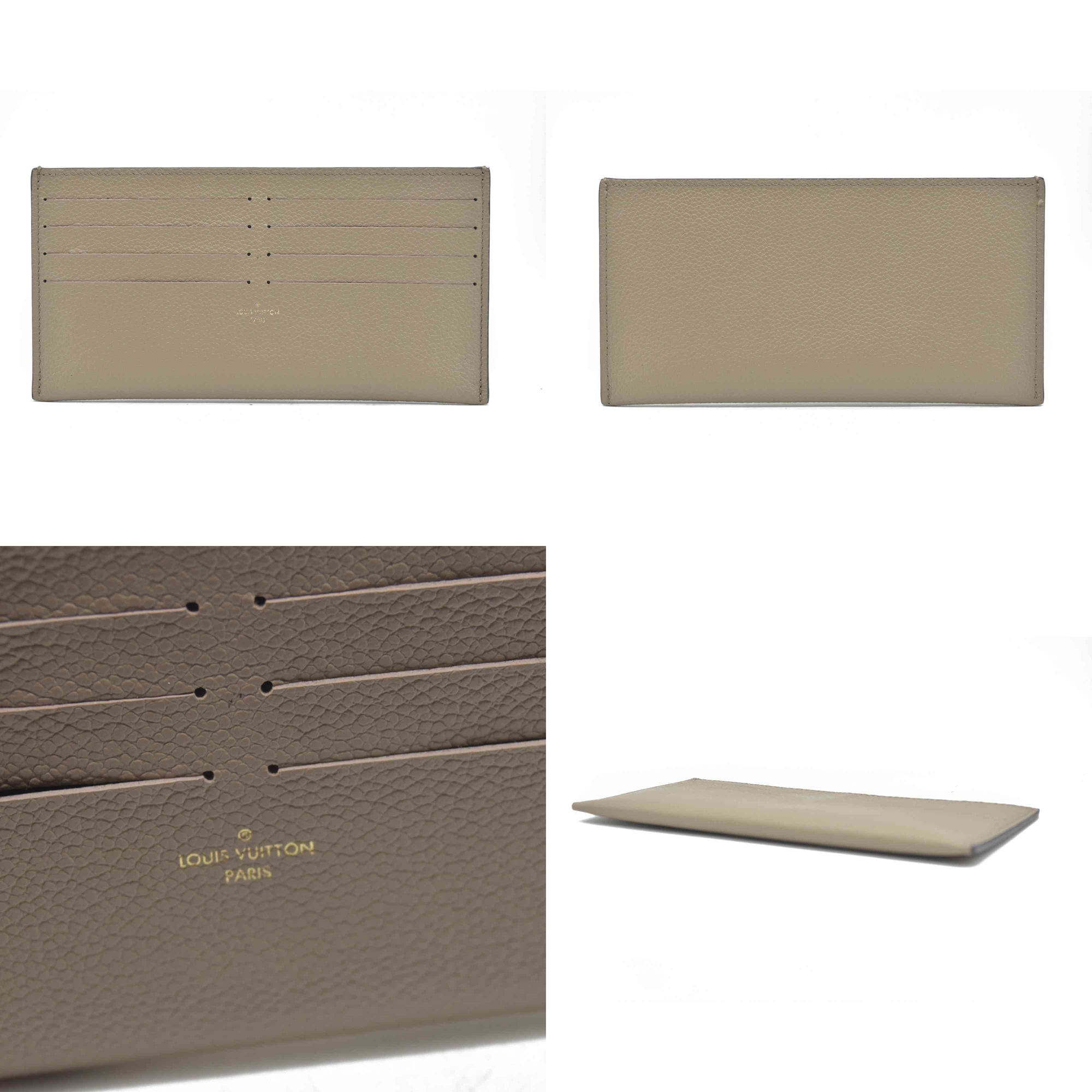 $500 Louis Vuitton Calfskin Felicie Chain Wallet Card Holder Insert Galet