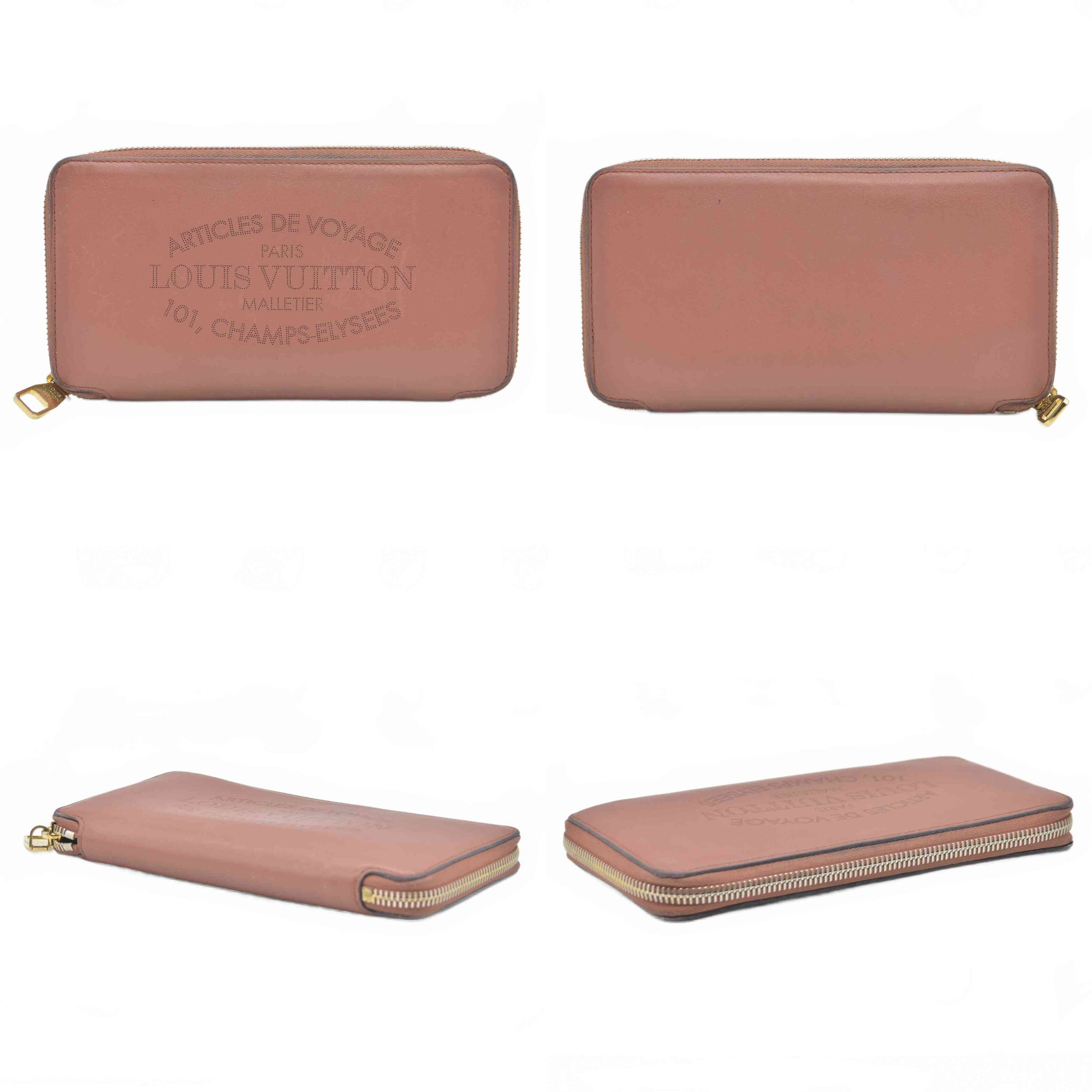 $1250 2014 Louis Vuitton Parnassea Portefeuille Iena Zip Around Long Wallet MI0134