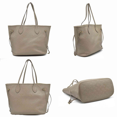 $2940 Louis Vuitton Empreinte Monogram Giant Neverfull MM Tourterelle RFID