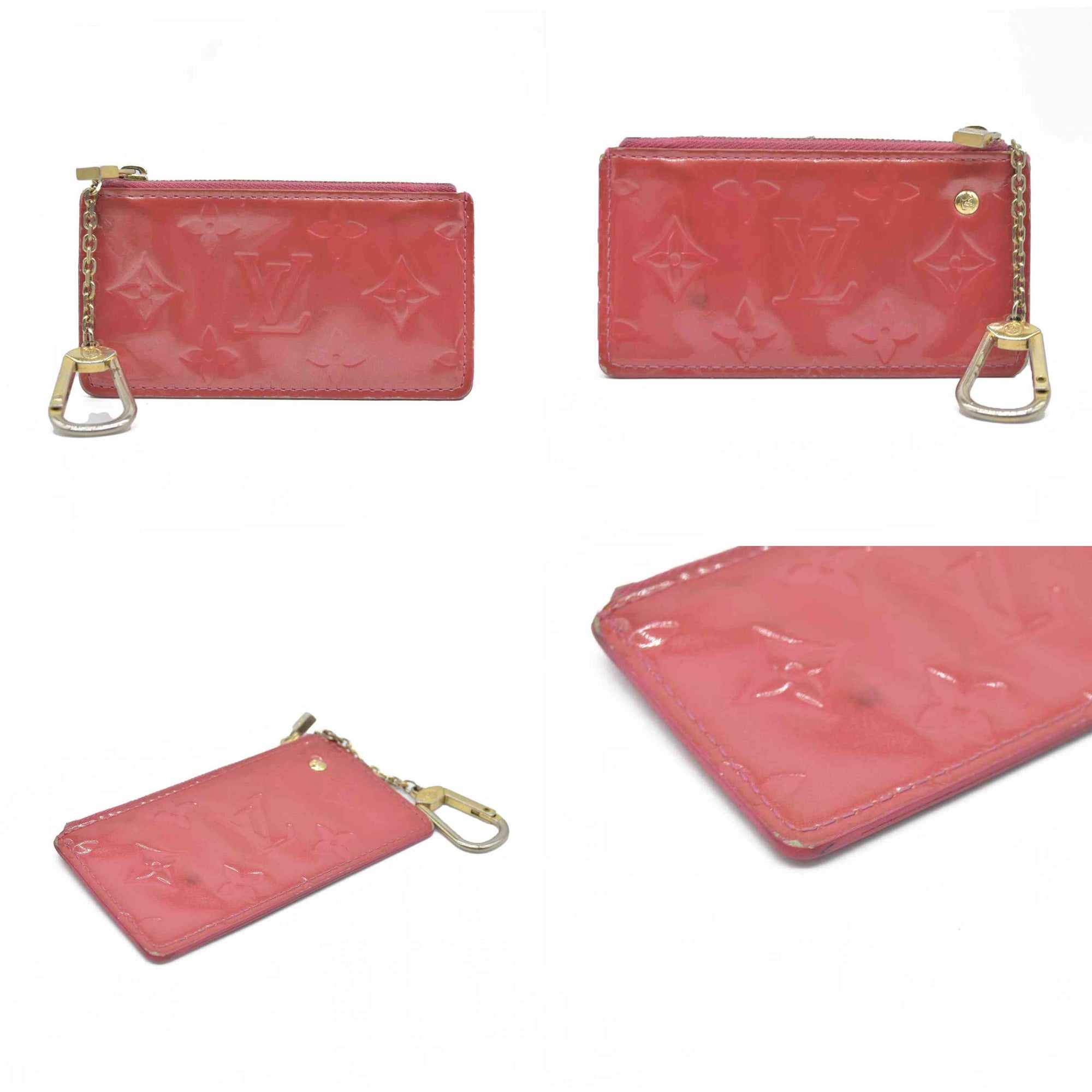 Louis Vuitton Monogram Vernis Pochette Cles Wallet Coin Purse
