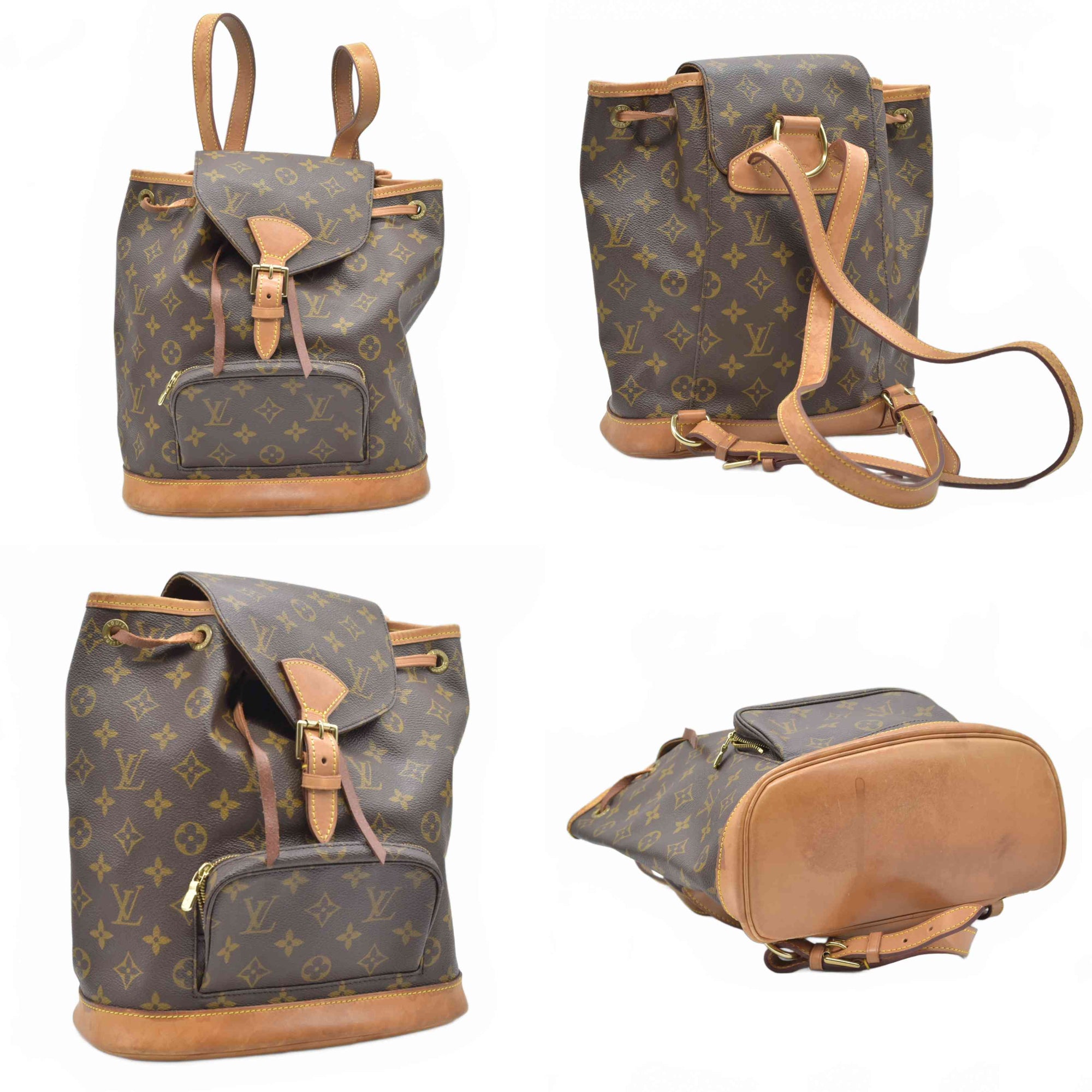 $1160 1999 Louis Vuitton Monogram Montsouris MM Backpack SP0929
