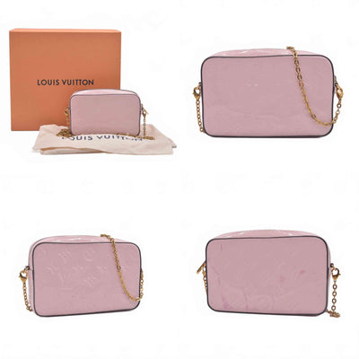 $1395 2017 Louis Vuitton Vernis Camera Pouch Rose Ballerine TS2147
