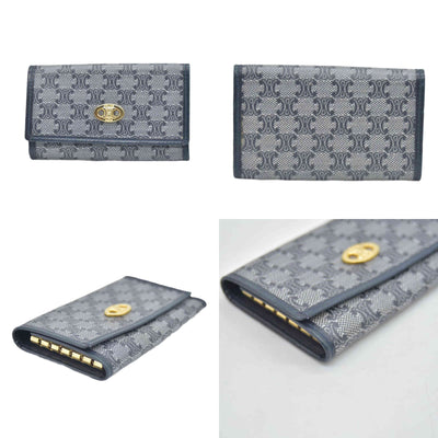 $590 CELINE Monogram Denim Wallet CONSIGNMENT