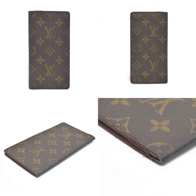 Louis Vuitton Monogram Porte Valeurs Cartes Credit Long Wallet Brown SD1915