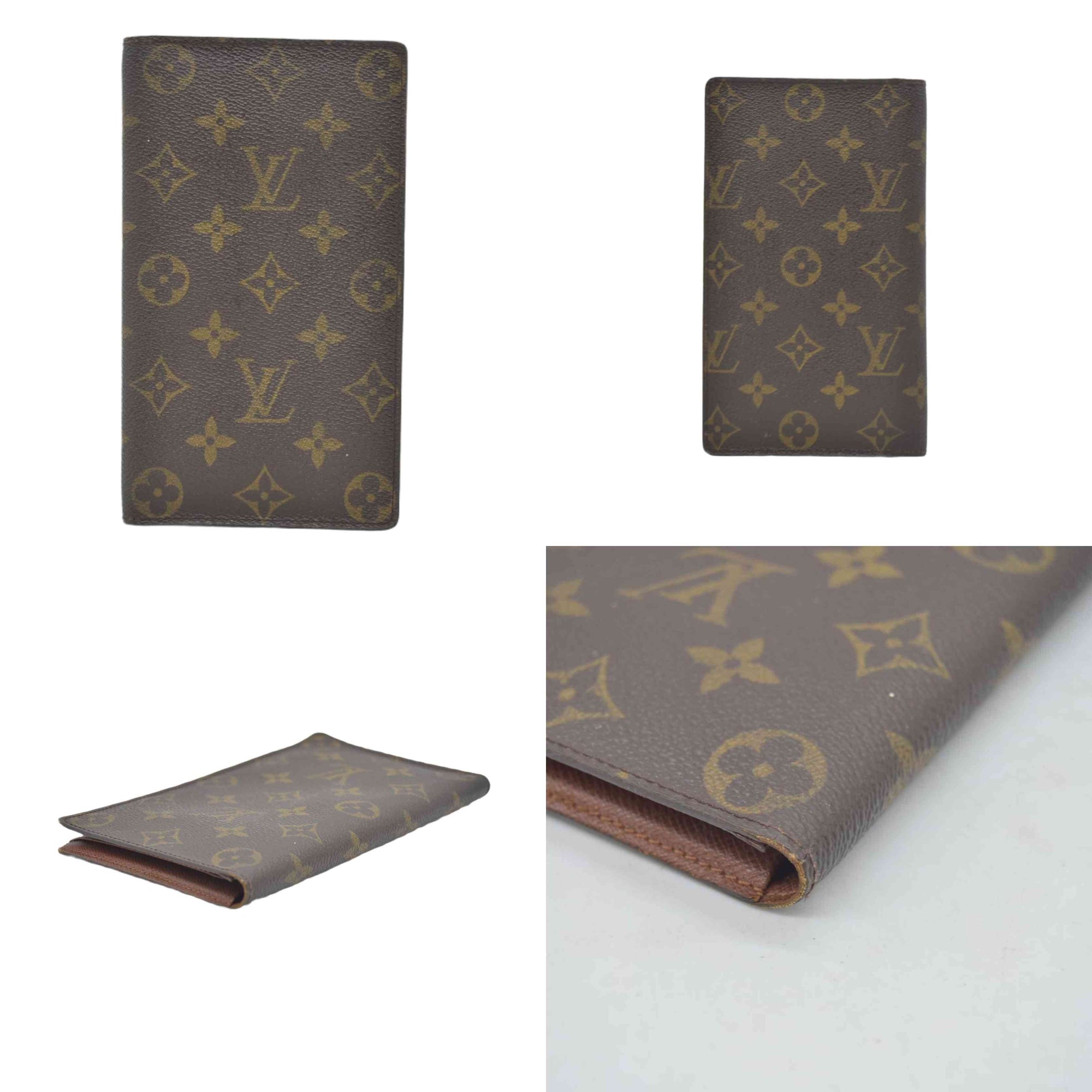 $450 2001 Louis Vuitton Monogram Checkbook Holder Case Wallet CA0041 CONSIGNMENT