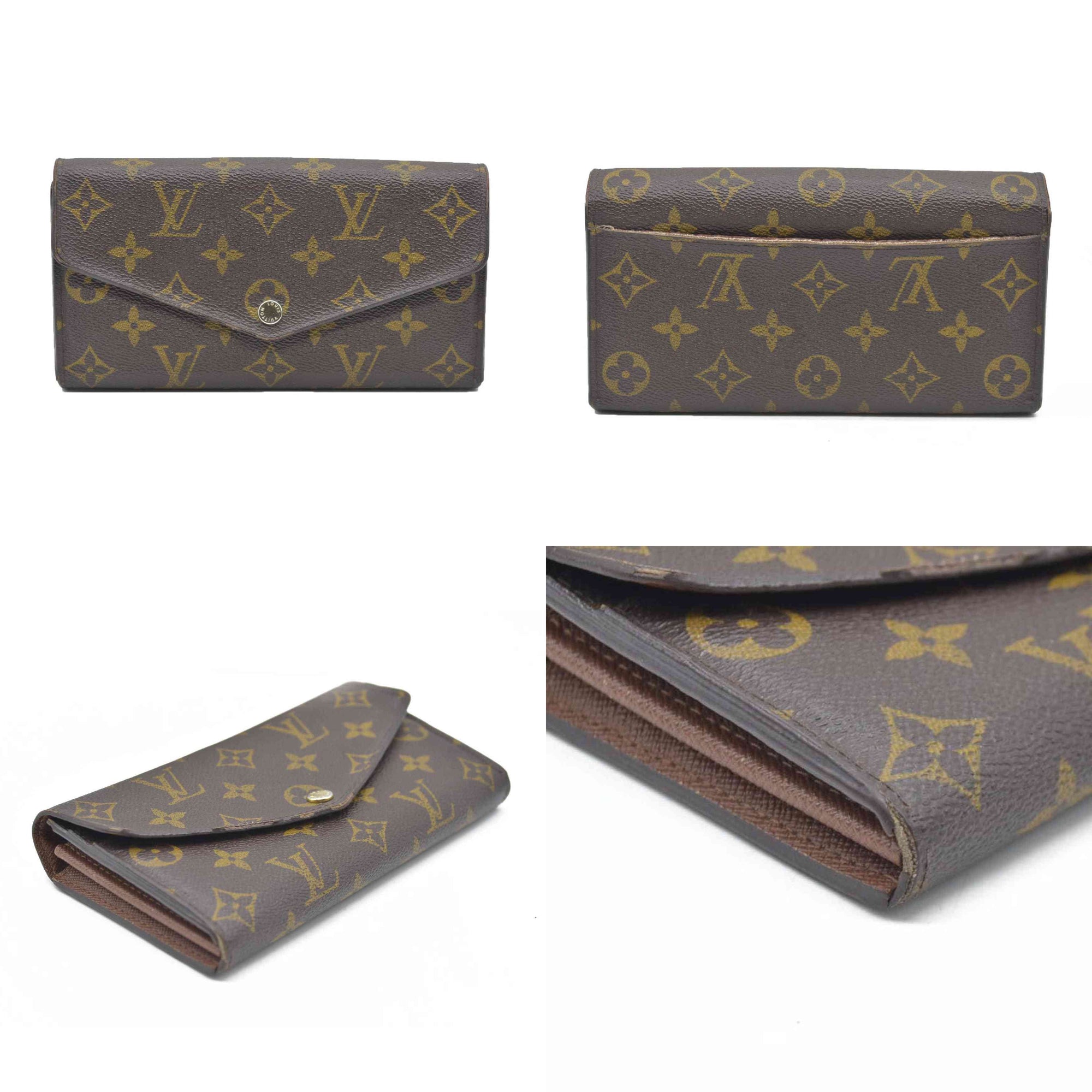 AUCTION $725 Louis Vuitton Monogram Sarah Wallet (no date code)