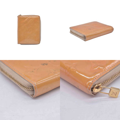 $520 1999 Louis Vuitton Vernis Zippy Coin Purse Wallet Beige BJ0959 10019326