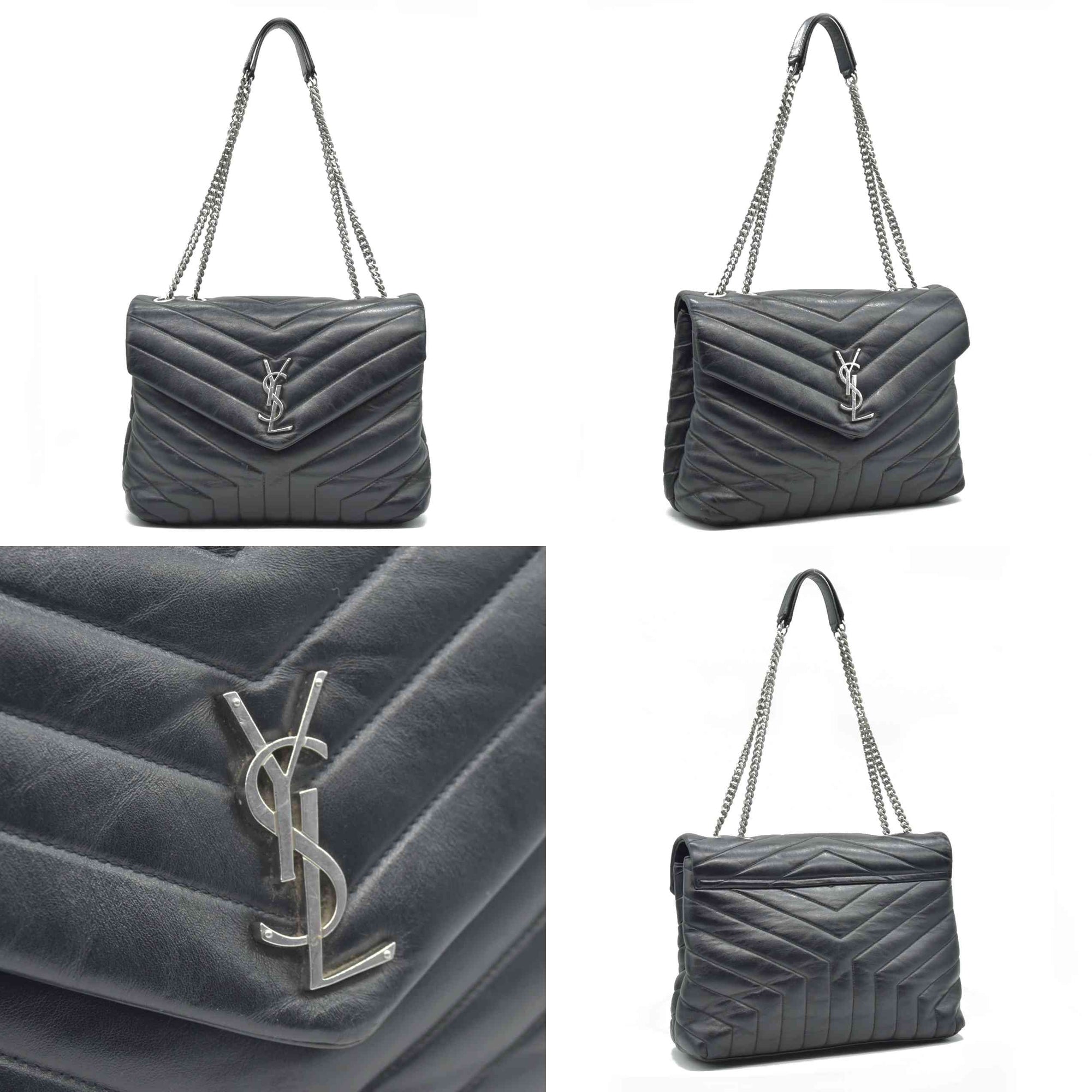 $2900 Saint Laurent Medium Loulou Matelassé Leather Shoulder Bag CONSIGNMENT