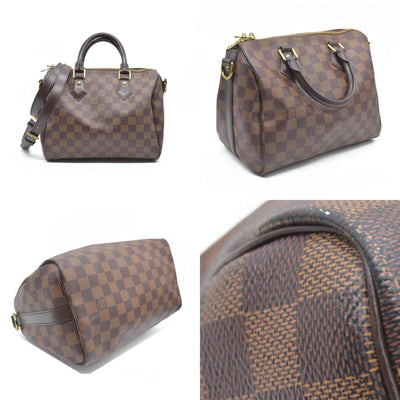 $1940 Louis Vuitton Damier Ebene Speedy Bandouliere 25