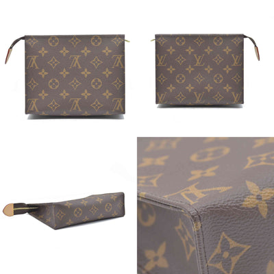 $885 Louis Vuitton  Monogram Toiletry Pouch 19 Red RFID