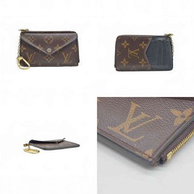 $675 Louis Vuitton  Monogram Recto Verso Card Holder Black RFID
