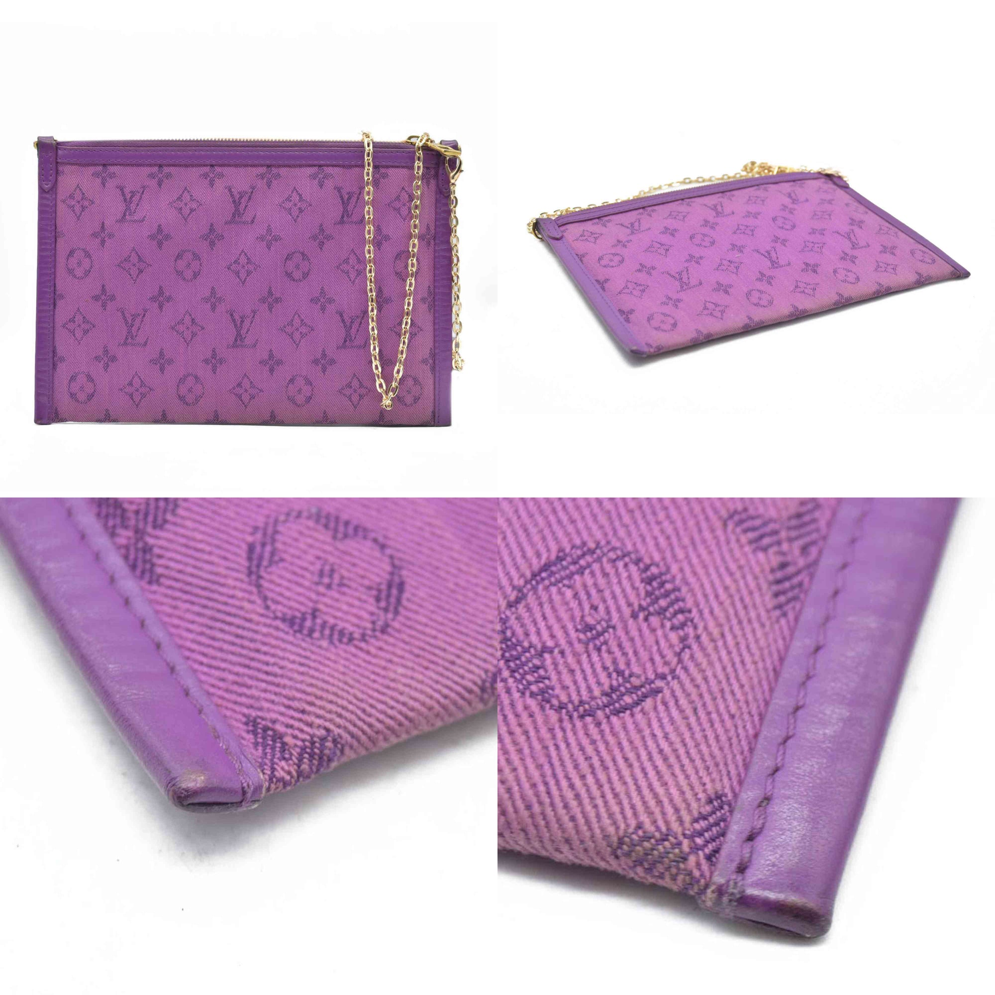 $2180 2019 Louis Vuitton  Monogram Double Flat Messenger Marron Purple CA1199 CONSIGNMENT