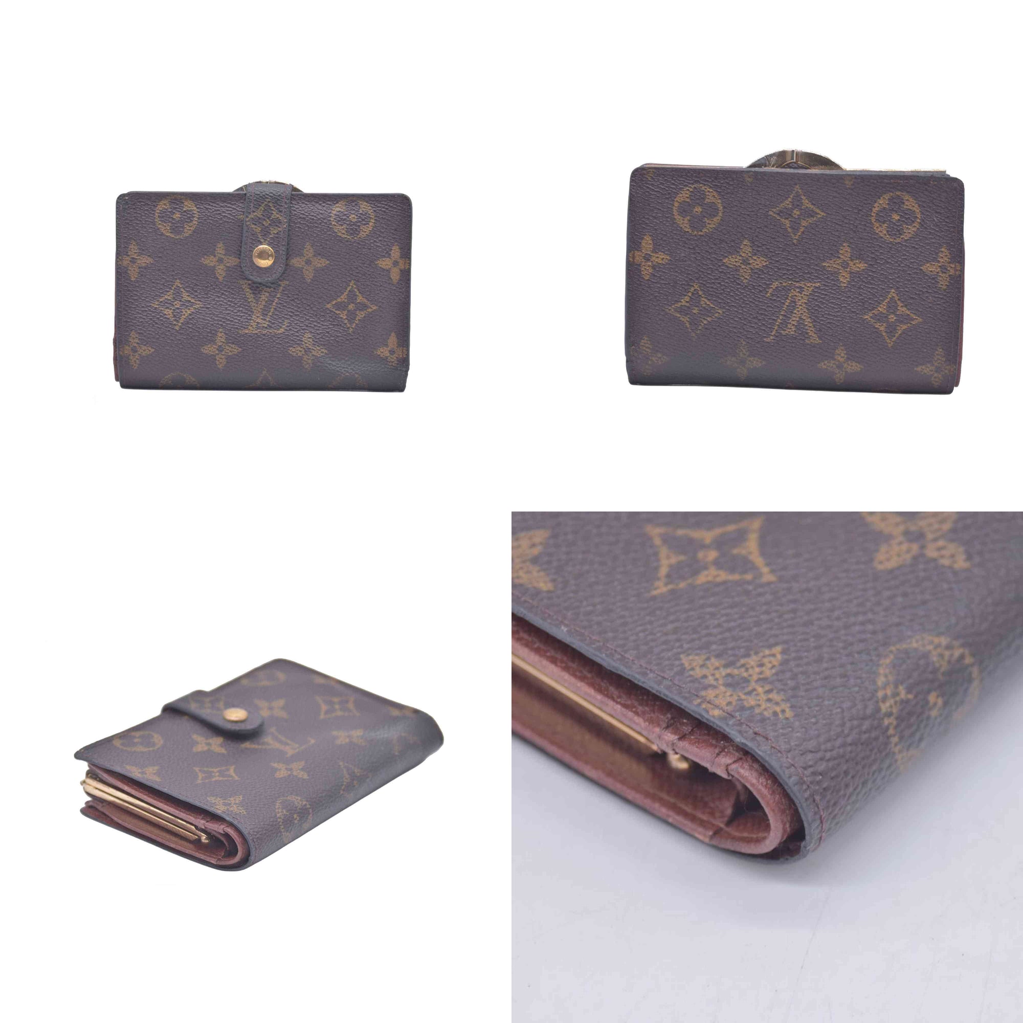 $735 2000 Louis Vuitton French Kiss Lock Monogram Wallet MI0080 CONSIGNMENT 10020917