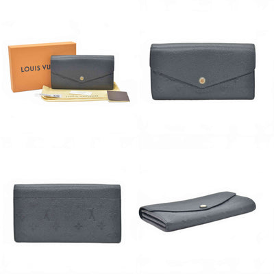 $1060 2016 Louis Vuitton Empreinte Sarah Wallet NM Black CA2116