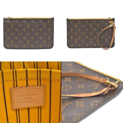 AUCTION $600 Louis Vuitton  Monogram Neo Neverfull GM MM Mimosa Pochette TJ4154