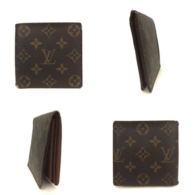 $545 2000 Louis Vuitton Monogram Marco Bifold Wallet Brown SD0021