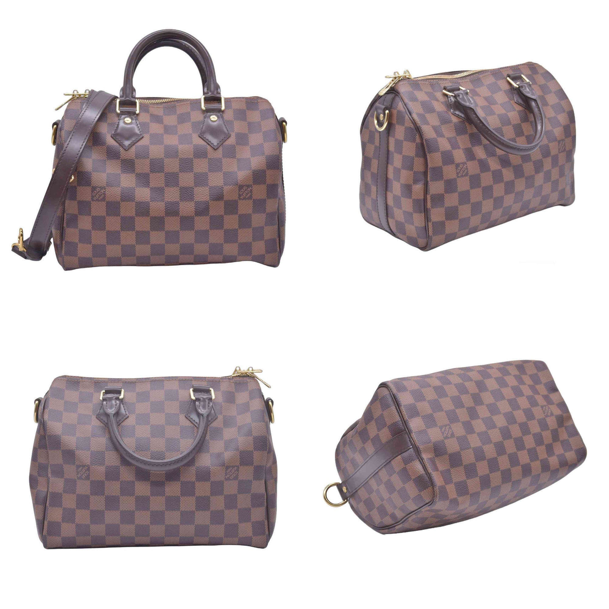 $1980 2018 Louis Vuitton Damier Ebene Speedy Bandouliere 25 CT2138