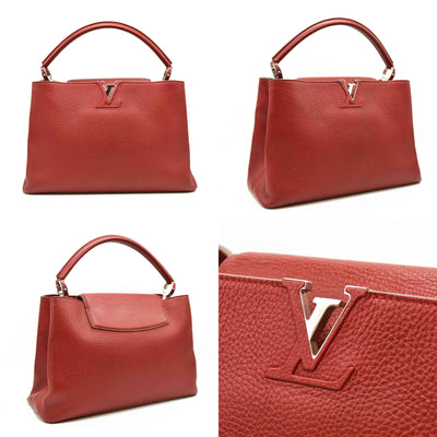 Louis Vuitton  Taurillon Capucines MM Rubis TR5113