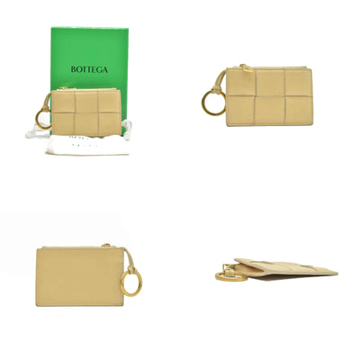 $650 Bottega Veneta Cassette Key Pouch Beige CONSIGNMENT