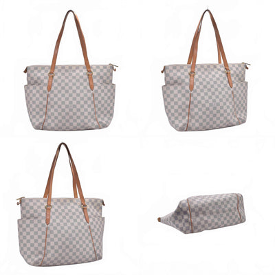 $1430 2012 Louis Vuitton Damier Azur Totally MM Shoulder Tote Bag MB0152